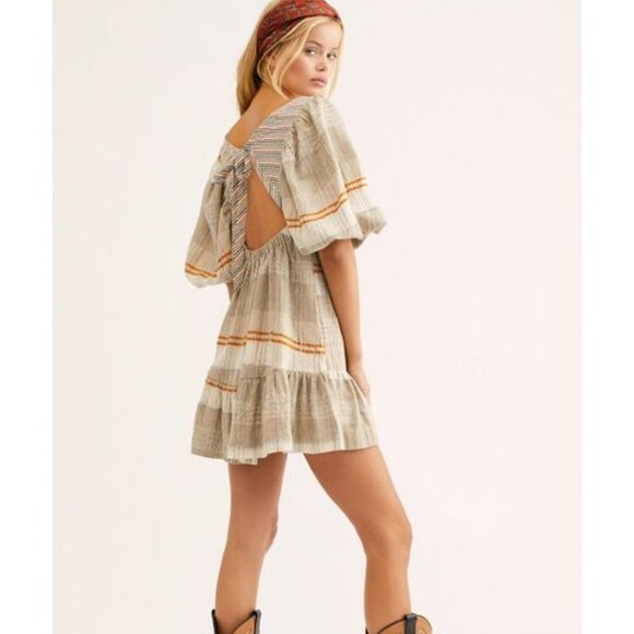 Free people all lined up size medium mini dress - Picture 3 of 8